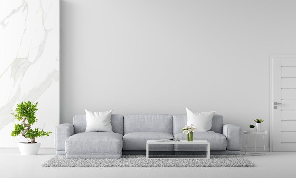 sala minimalista com tons de cinza e branco sala minimalista com tons de cinza e branco