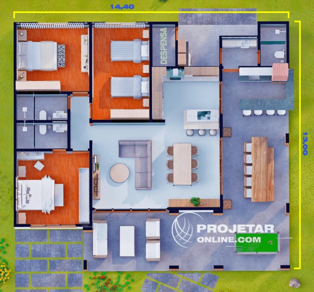 Casa de Campo P474 | Projetar Online