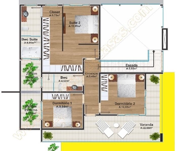 Casa Dourados | Plantas de Casas